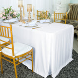 Rectangular Scuba Fitted Table Cover 6 Ft White