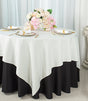 Square Polyester Table Overlay Topper 72x72 Ivory