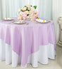 Square Polyester Table Overlay Topper 72x72 Lavender
