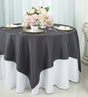 Square Polyester Table Overlay Topper 72x72 Pewter