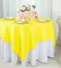 Polyester Table Overlay Topper 72x72 Square Canary Yellow