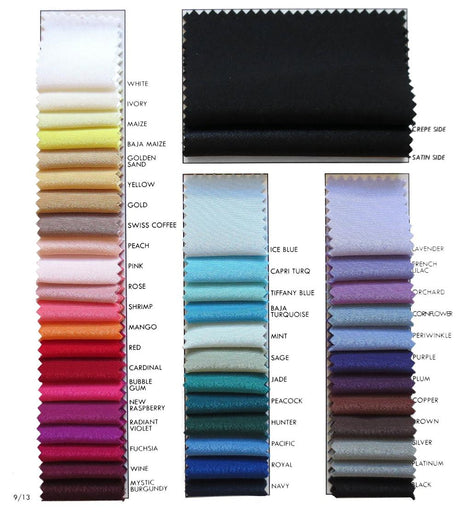 Sahara Satin Back Crepe Polyester Fabric - Baja Turquoise, Satin Back Crepe, 58/60" Width (1 Yard)