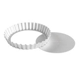Fluted Tartlet / Quiche Pan with Removable Bottom, Round Anodized Aluminum, Choose from 8 Sizes