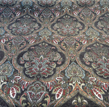 Swavelle Elowen Chenille Fabric - Dark Multi Damask, 58" Width (By The Yard)