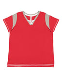 Women's Curvy Lace Up Fine Jersey Tee
