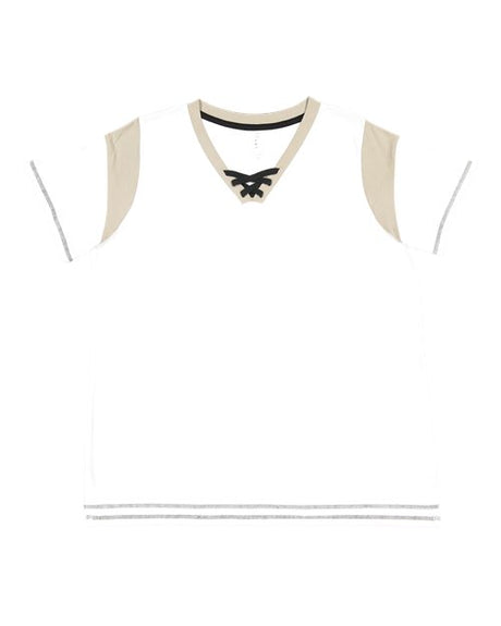 LAT Women's Curvy Lace-Up Fine Jersey Tee