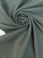 Viscose Striped Suit Fabric White Green