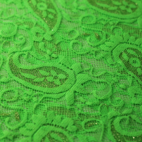 Passion Paisley Nylon Spandex Fabric - Assorted Colors, Paisley Lace, 58/60" Width (1 Yard)