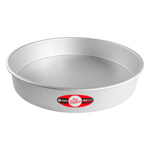 Fat Daddio's Round Aluminum Pans, 16-Gauge Hard Anodized Aluminum, Galvanized Steel 4" high and up to 14" Diameter