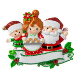 Christmas Baking with Mr. And Mrs. Claus Customizable Ornament