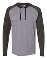 LAT Men's Fine Jersey Hooded Long Sleeve Raglan T-Shirt