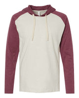 LAT Men's Fine Jersey Hooded Long Sleeve Raglan T-Shirt