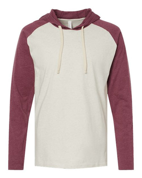 LAT Men's Fine Jersey Hooded Long Sleeve Raglan T-Shirt
