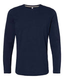 Camiseta para hombre de punto fino de cuello redondo y manga larga