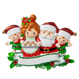Christmas Baking with Mr. And Mrs. Claus Customizable Ornament