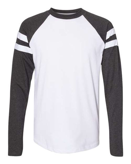 LAT Unisex Fine Jersey Mash Up Long Sleeve Tee