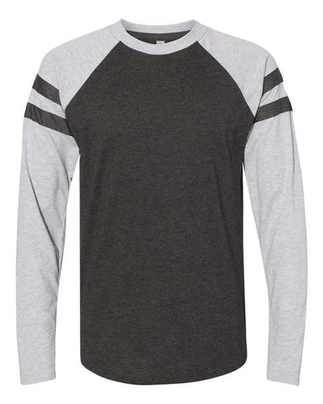 LAT Unisex Fine Jersey Mash Up Long Sleeve Tee