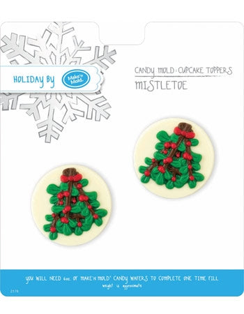 Mistletoe Cupcake Topper Chocolate Mold