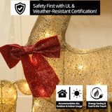 Starfree 54-in Freestanding Reindeer Yard Decoration with White LED Lights