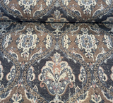 Abia Latex Backed Chocolate Chenille Fabric - Chocolate, Tapestry, 13" Repeat Width, 12.75" Repeat Height (By The Yard)