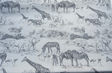 Covington Jungle Love Graphite Drapery Upholstery Fabric - Graphite, Animal Print, 54" Width (1 Yard)