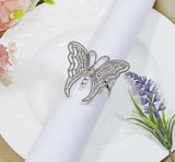 Rhinestone Napkin Ring with Elegant Ribbon 12 pc