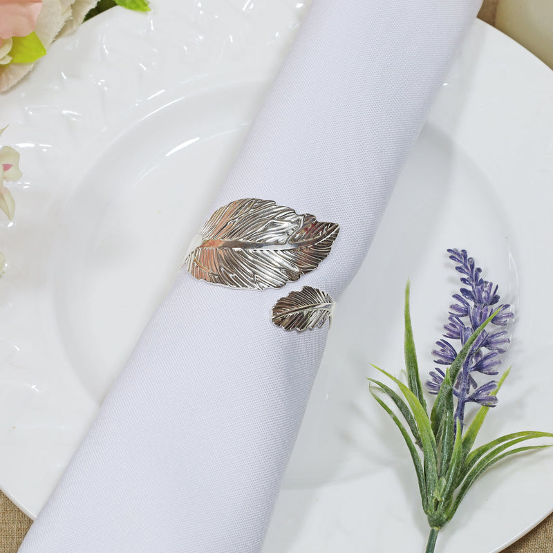 Silver Leaf Napkin Rings