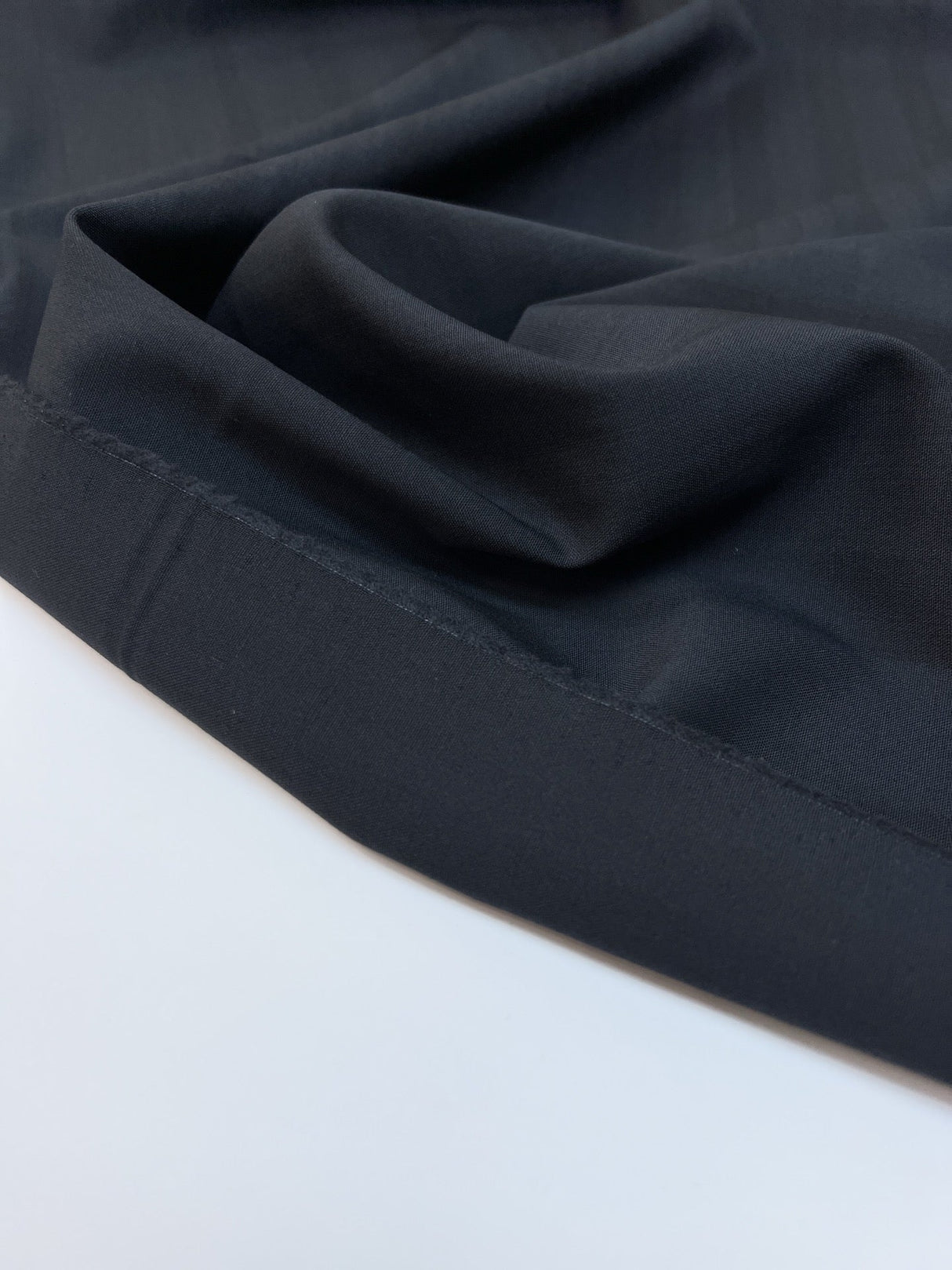 Wool Stretch Fabric Blue Black