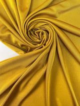 Yellow Polyester Elastane Knitted Fabric