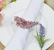 Rhinestone Napkin Ring Pink Butterfly