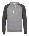 JERZEES Unisex Snow Heather French Terry Raglan Hooded Sweatshirt