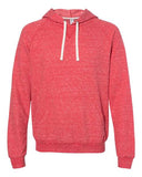 JERZEES Unisex Snow Heather French Terry Raglan Hooded Sweatshirt