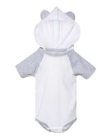 Rabbit Skins Infant Fine Jersey Raglan Bodysuit with Hood & Ears