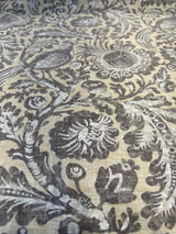 Waverly Tucker Resist Desert Bird Linen Rayon Blend Fabric - Beige Brown Gray Blend Offwhite Bird Pattern, 54" Width (1 Yard)