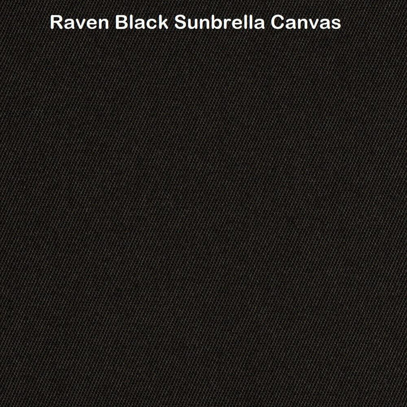Raven Black Sunbrella Acrylic Fabric - Outdoor Upholstery Canvas, 54" Width (1 Yard)