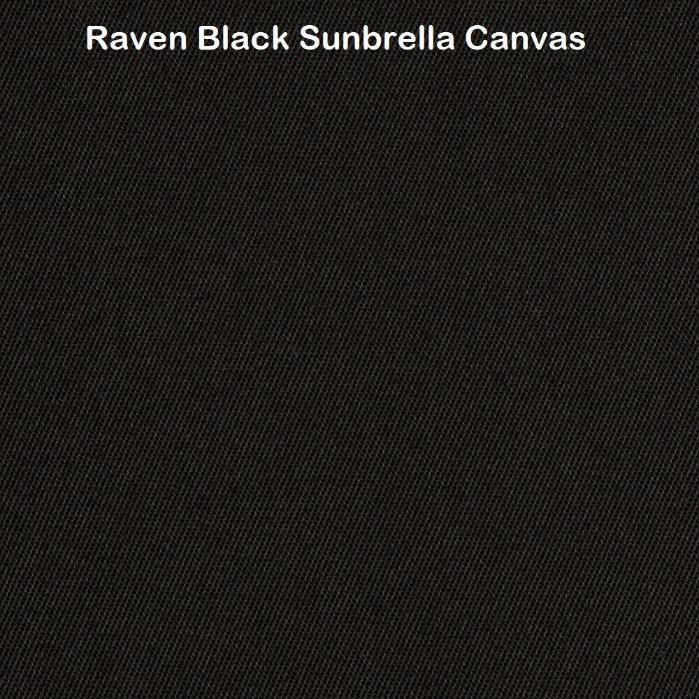 Raven Black Sunbrella Acrylic Fabric - Outdoor Upholstery Canvas, 54" Width (1 Yard)