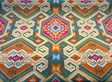 Waverly Tribal Eagle River Cotton Fabric - Green, Orange, Purple, Teal, Yellow, Beige Tribal Eagle Print, 54" Width (1 Yard)