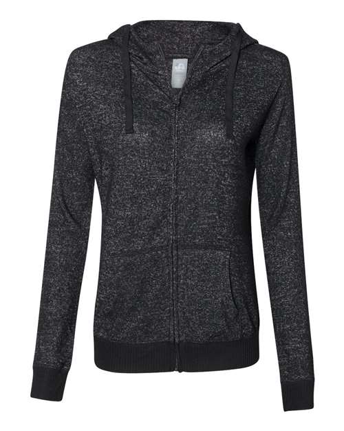 J. America Women’s Cozy Jersey Hooded Full-Zip