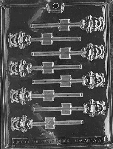 Small Teddy Lolly Chocolate Mold - LPA035