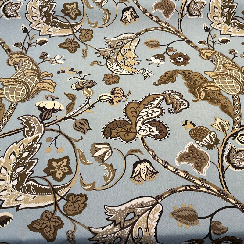 Wilmington 5Th Avenue Designs Light Blue Print Drapery Upholstery Fabric - Light Blue, Prints, 54" Width (1 Yard)