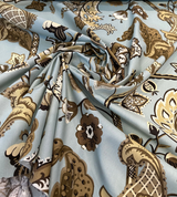 Wilmington 5Th Avenue Designs Light Blue Print Drapery Upholstery Fabric - Light Blue, Prints, 54" Width (1 Yard)