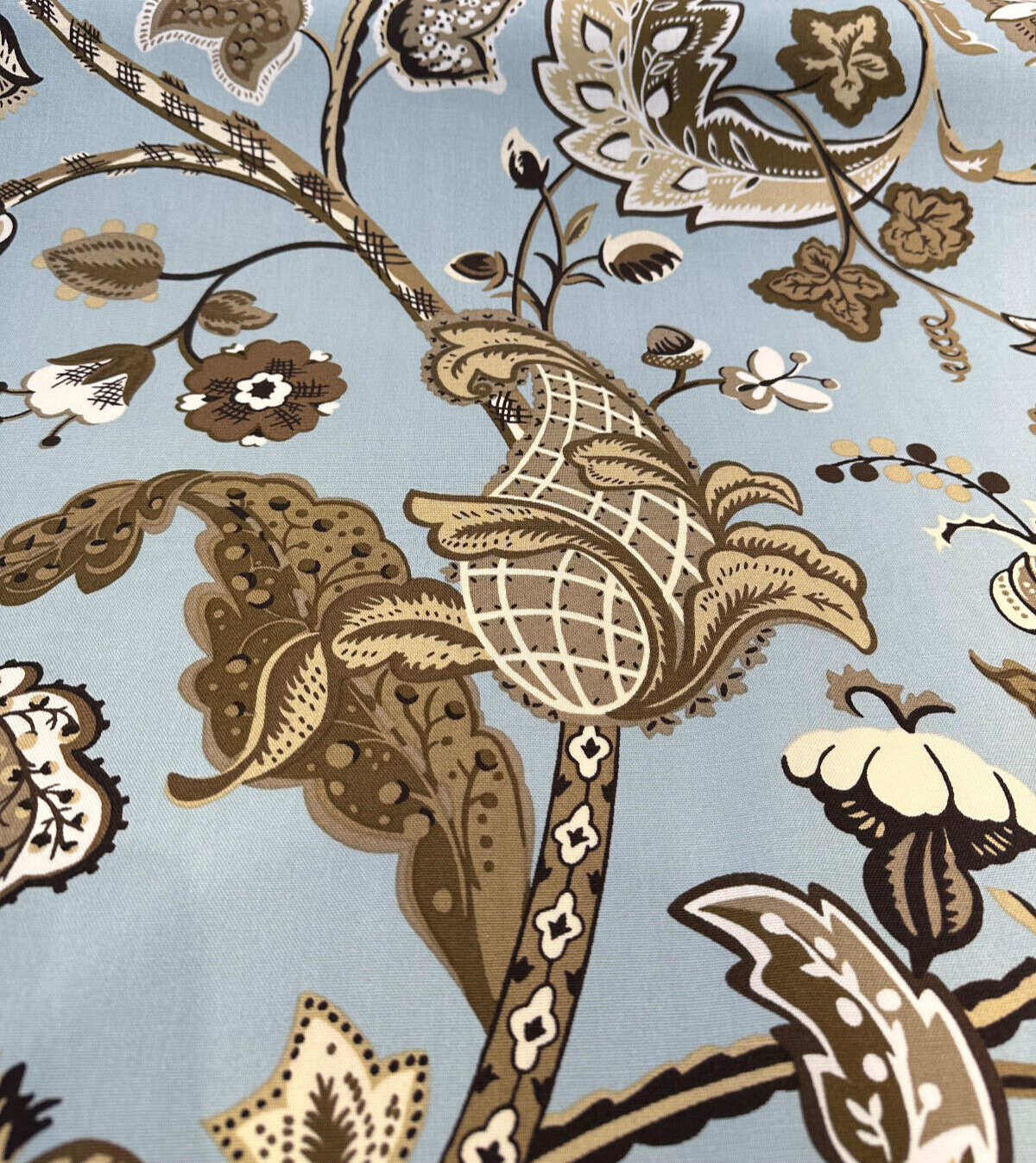 Wilmington 5Th Avenue Designs Light Blue Print Drapery Upholstery Fabric - Light Blue, Prints, 54" Width (1 Yard)