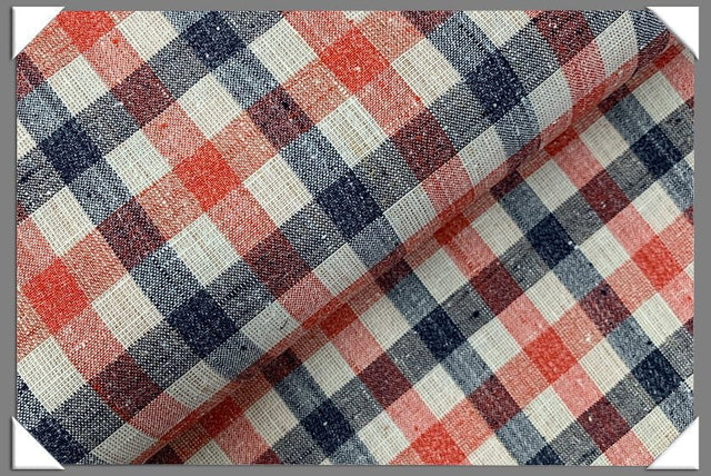 Red, White, And Blue Vintage Cotton Sportcoating Fabric - Red, White, And Blue Vintage Pattern, 58/60" Width