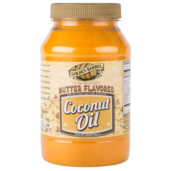 Golden Barrel 32 fl. oz. Butter Flavored Coconut Oil - 12/Case