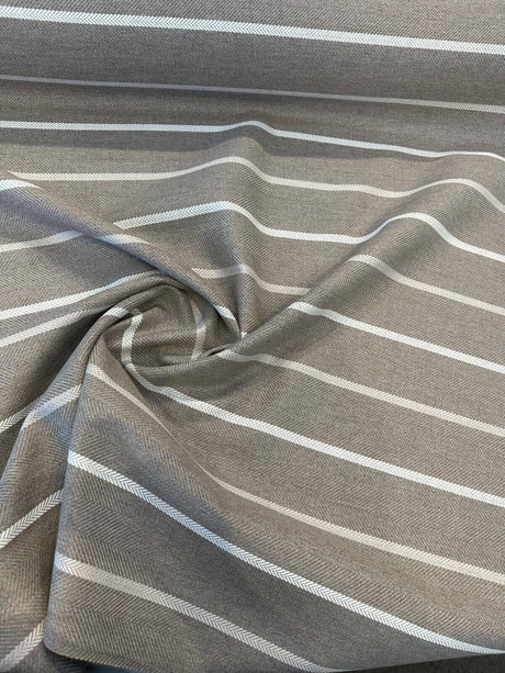 Sunbrella Sterling Alpaca Acrylic Fabric - Sterling Alpaca Stripe, 54" Width (By The Yard)