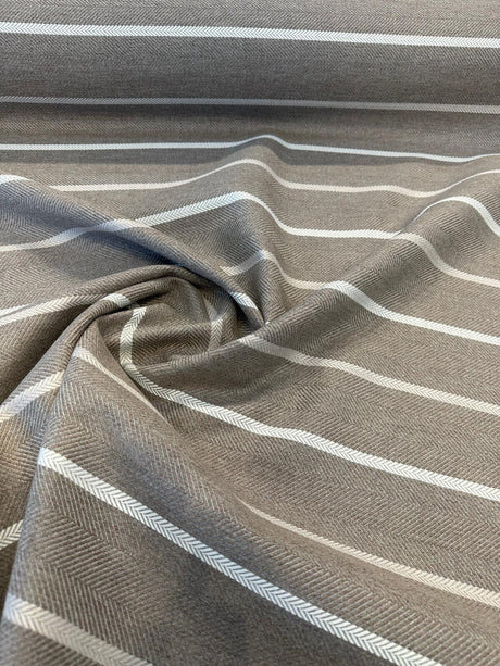Sunbrella Sterling Alpaca Acrylic Fabric - Sterling Alpaca Stripe, 54" Width (By The Yard)