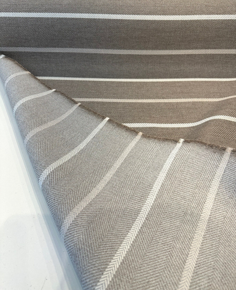 Sunbrella Sterling Alpaca Acrylic Fabric - Sterling Alpaca Stripe, 54" Width (By The Yard)