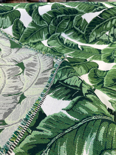 Sunbrella Tropics Jungle Solution Dyed Acrylic Fabric - Jungle Green Tropical Floral, 54" Width (1 Yard)