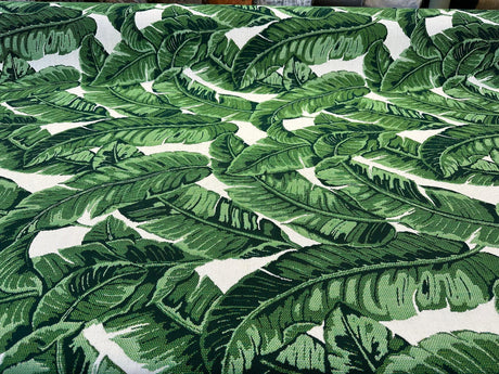 Sunbrella Tropics Jungle Solution Dyed Acrylic Fabric - Jungle Green Tropical Floral, 54" Width (1 Yard)
