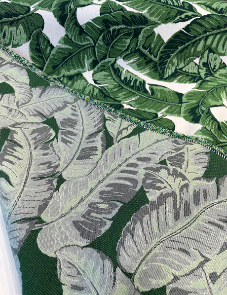 Sunbrella Tropics Jungle Solution Dyed Acrylic Fabric - Jungle Green Tropical Floral, 54" Width (1 Yard)